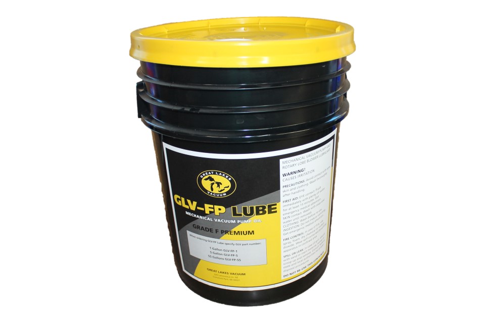 GLV FP-Premium Lube Vacuum Pump Oil (5 Gallons). This GLV FP-Premium Lube Vacuum Pump Oil can be used in the GLV and Stokes® vacuum pumps.