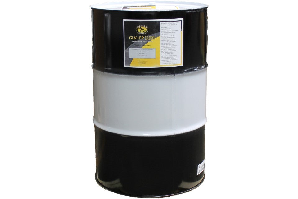 GLV FP-Premium Lube Vacuum Pump Oil (55 Gallons).  This GLV FP-Premium Lube Vacuum Pump Oil can be used in the GLV and Stokes® vacuum pumps.